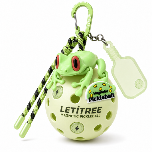 LETiTREE Magnetic Pickleball Keychain - Tree Frog Glow Green (TRF005)