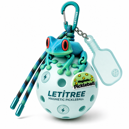 LETiTREE Magnetic Pickleball Keychain - Tree Frog Blue Green (TRF019)