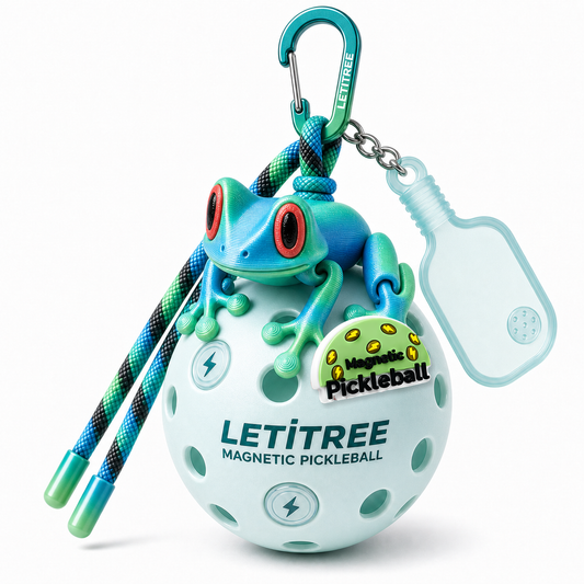 LETiTREE Magnetic Pickleball Keychain - Tree Frog Blue Green Multi (TRF020)