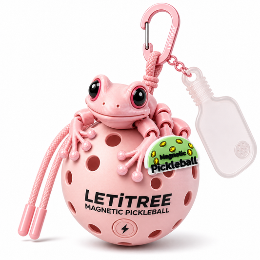LETiTREE Magnetic Pickleball Keychain - Christmas Magnetic Tree Frog Variant 03 (XTF003)