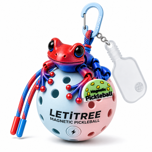 LETiTREE Magnetic Pickleball Keychain - Christmas Magnetic Tree Frog Variant 04 (XTF004)