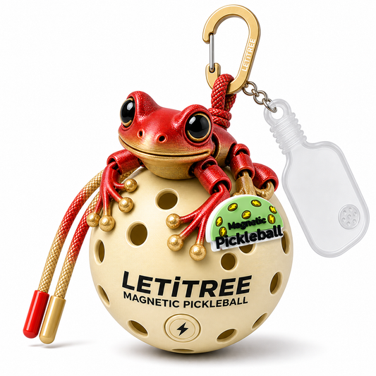 LETiTREE Magnetic Pickleball Keychain - Christmas Magnetic Tree Frog Variant 05 (XTF005)
