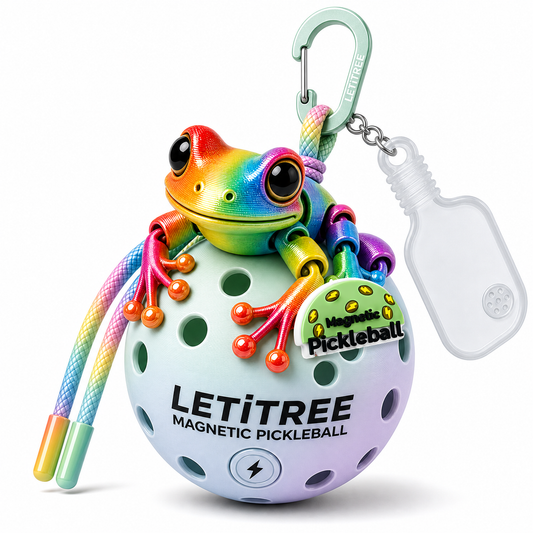 LETiTREE Magnetic Pickleball Keychain - Christmas Magnetic Tree Frog Variant 08 (XTF008)
